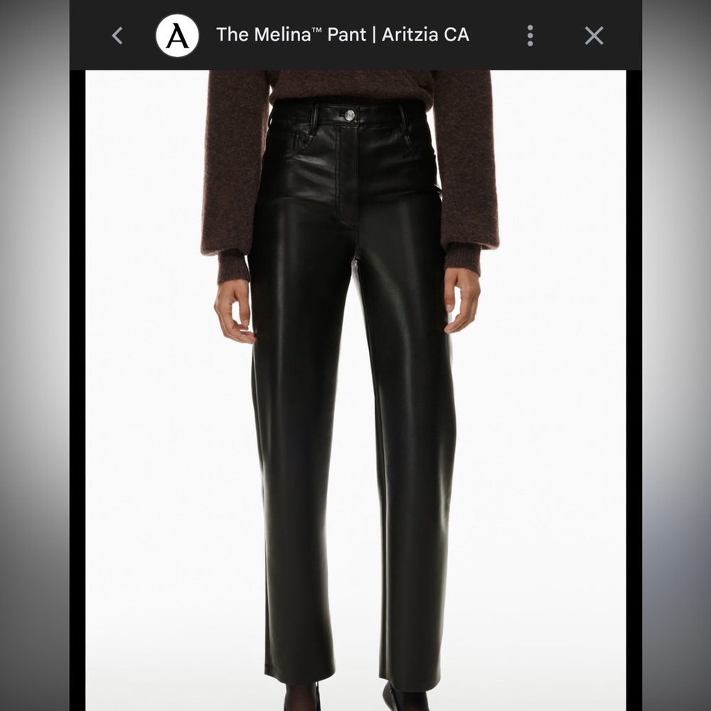 The Melina Vegan Leather Pant